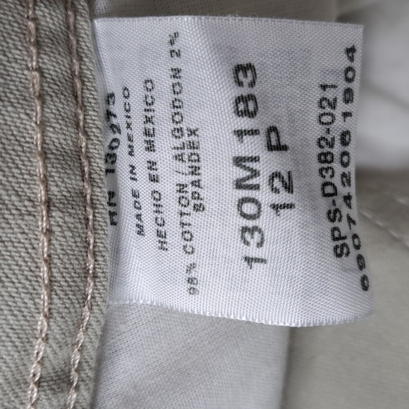 New Rider's by Lee Relaxed Fit Tan Colored Jeans Size 12 Petite - Picture 13 of 15